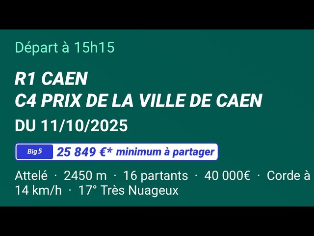découvrez nos prévisions précises pour le big 5 pmu du 11 octobre 2025 : analyses, conseils et pronostics pour maximiser vos chances de gagner sur pmu.fr.