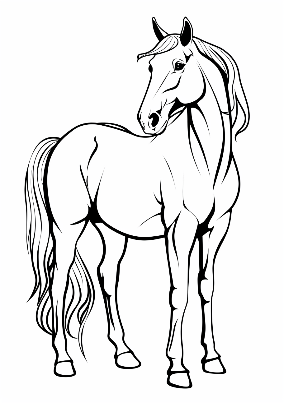 Coloriage cheval à imprimer : des modèles variés pour tous les âges