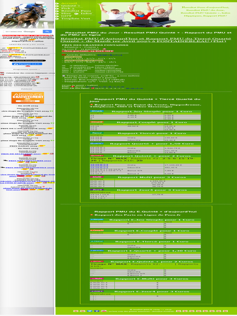 PMU : Découvrez l&rsquo;arrivée du Tiercé du jour et ses résultats