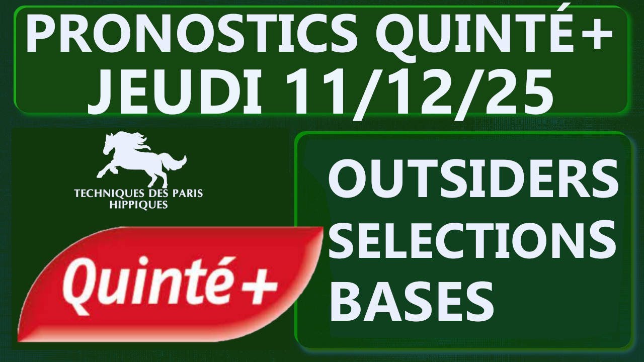 Analyse et Pronostic Quinté du Jeudi 11 décembre à Chantilly – Prix des Jardins des Eaux Minérales (R1C4